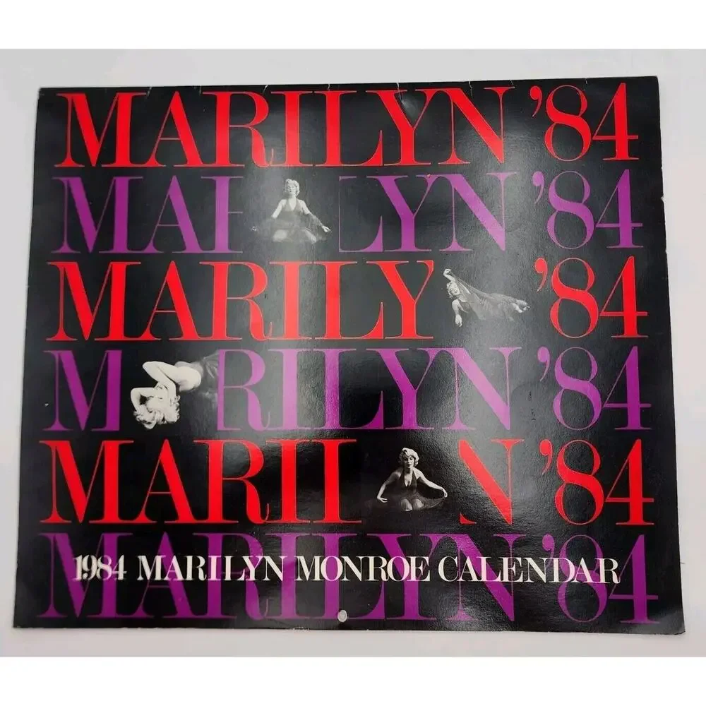 Marilyn Monroe 1984 Calendar Oversized B & W Pin-Up Photos by Milton Greene VTG